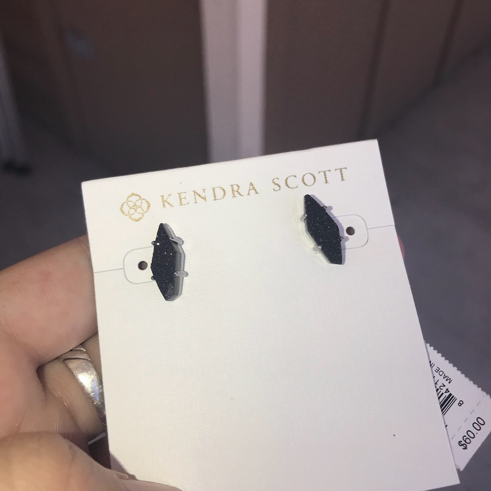 Kendra Scott Black Druzy studs “Brook” earrings